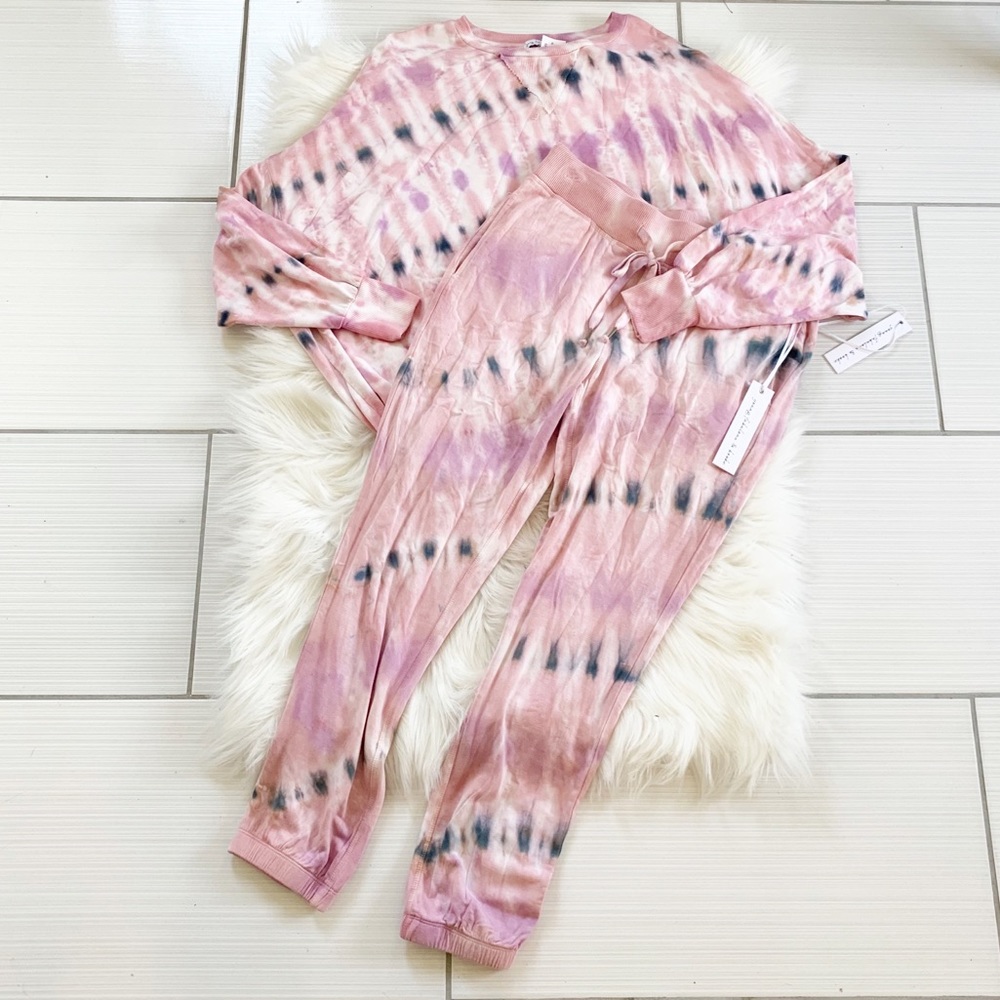 Young Fabulous & Broke Pink Tie Dye Jogger Set